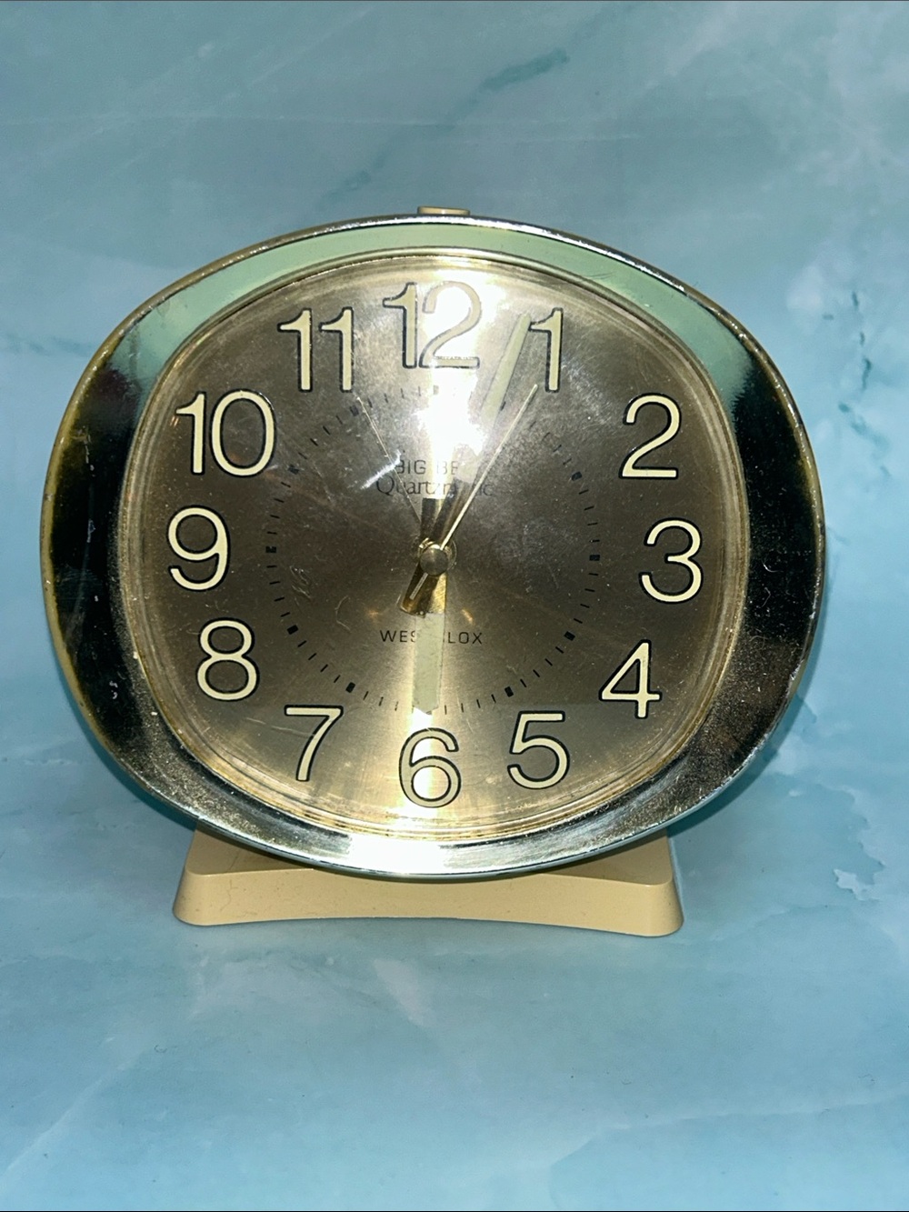 Vintage 1970s Westclox BIG BEN Quartzmatic Alarm Clock - Glows in dark